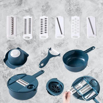 Hachoir Manuel - CutShredGrater™ - Bleu - La Cuisine Expert